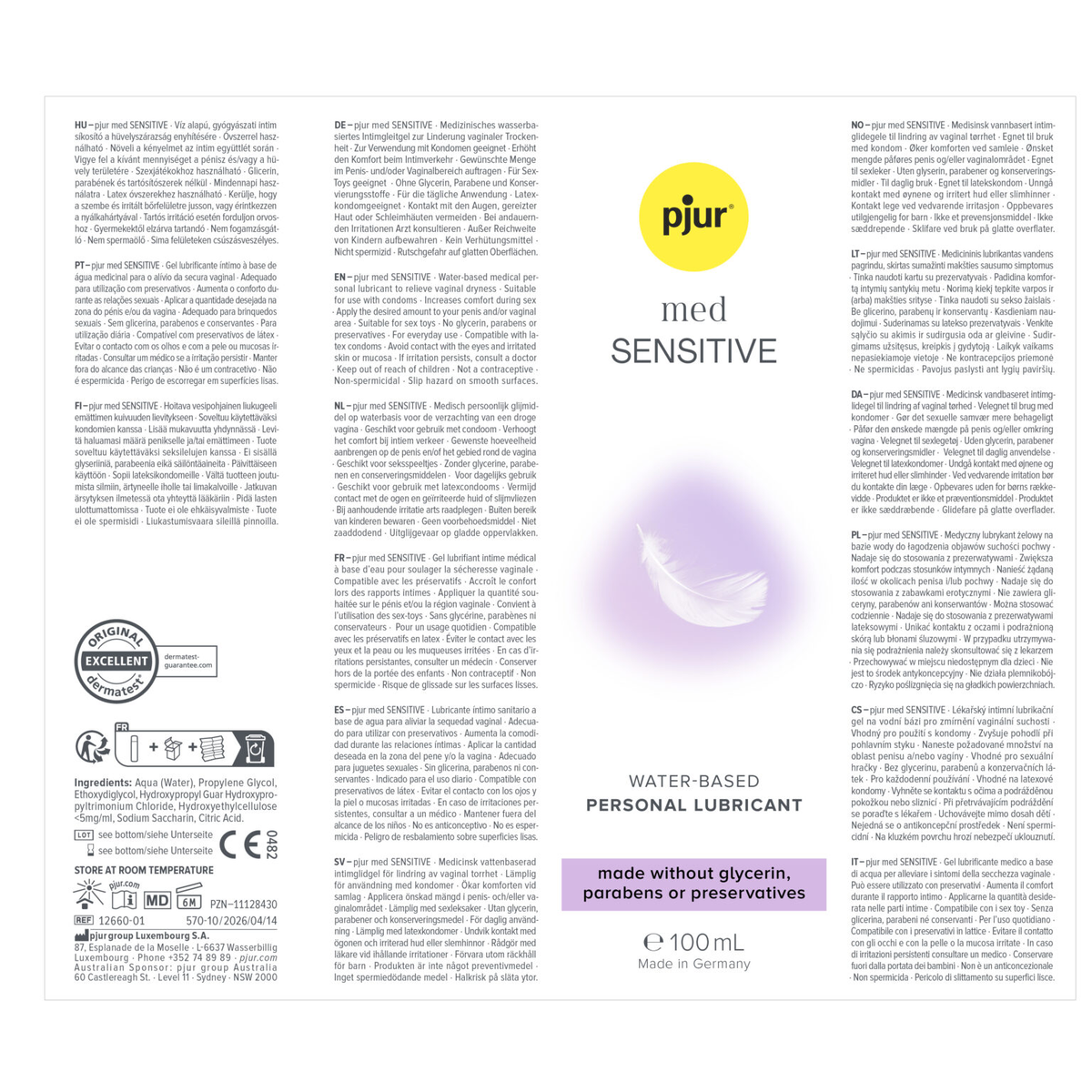 Gel lubrifiant intime